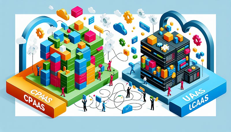 Illustration comparing CPaaS and UCaaS platforms